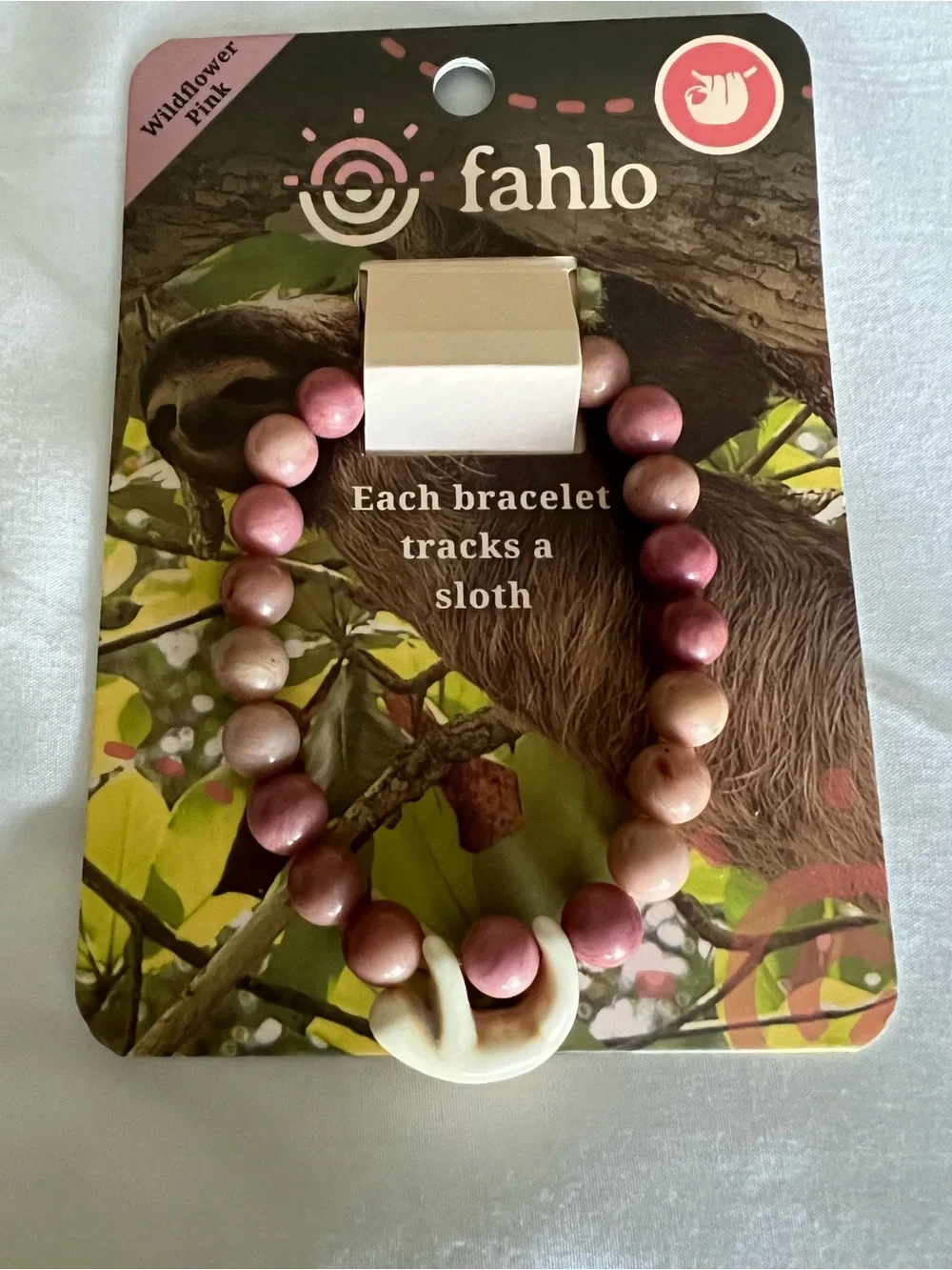 Fahlo Kids Wildflower Pink Sloth Tracking Bracelet
